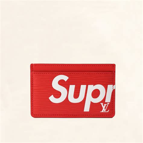 supreme lv card holder|Supreme x LV epi card case, 名牌, 手袋及銀包 .